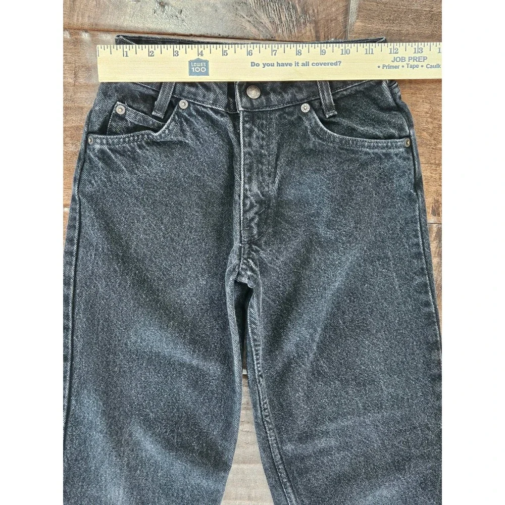 Vintage Levis 560 Regular‎ Black Acid Wash Orange Tab Jeans Kids Size 12 W26